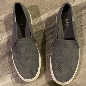 Keds gray slip on tennis shoes